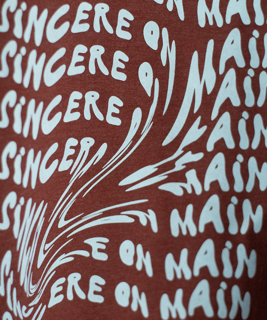 L Rust Sincere on Main Logo Shirt