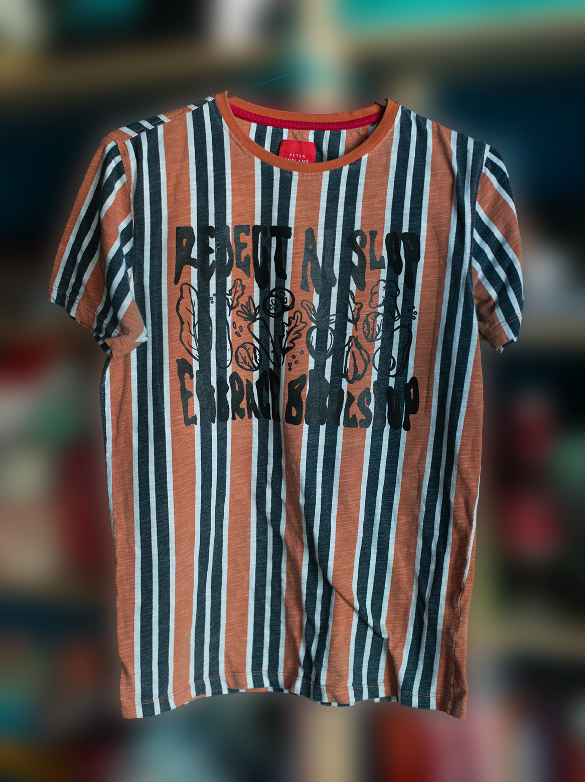 M Vertical Stripe Slop Shirt