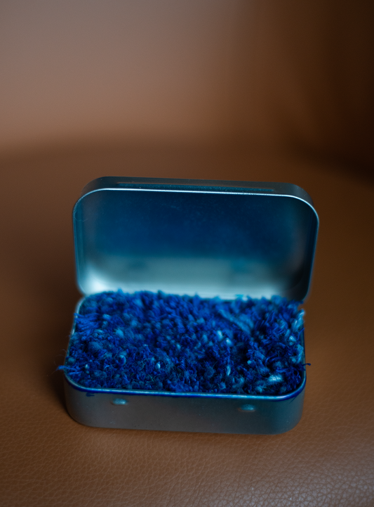 Royal Blue Rug in a Tin