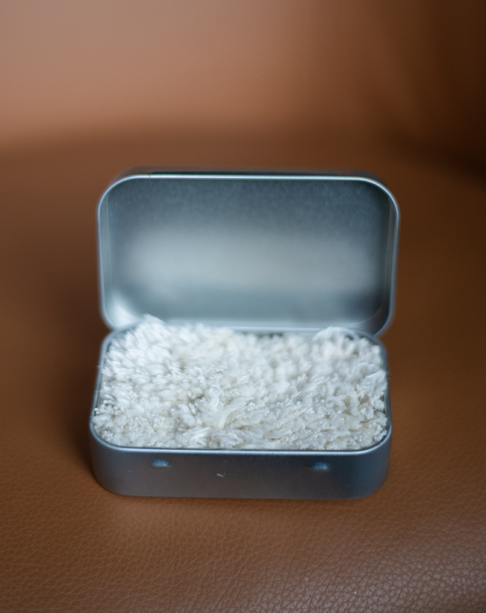 White Rug in a Tin
