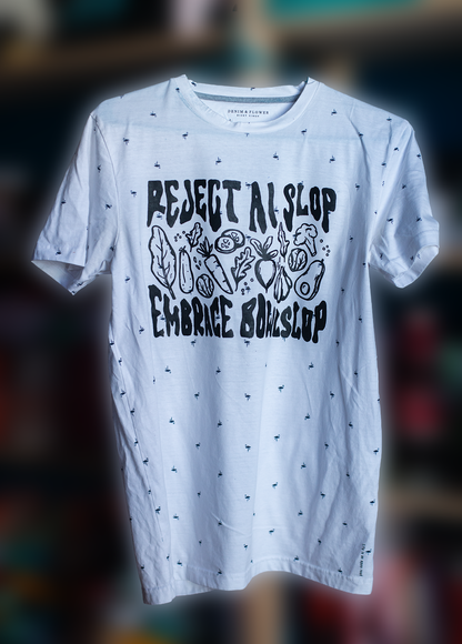 S White Flamingo Print Slop Shirt