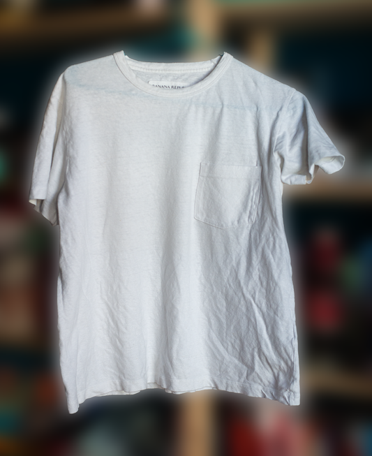S White Slop Pocket Tee