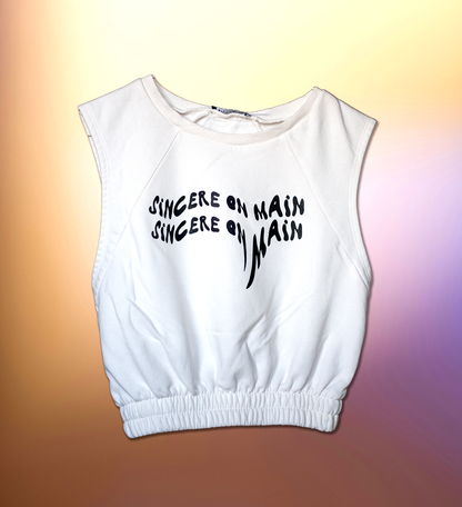 S Sincere on Main White Tank Top