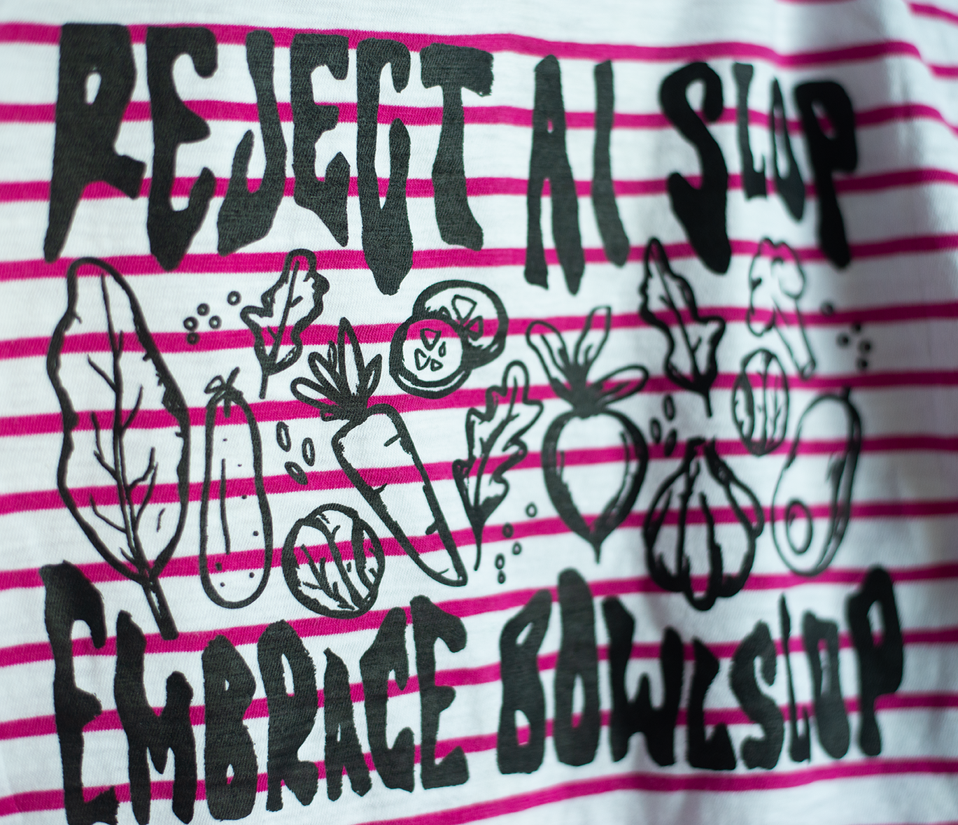 XL Pink Stripe Slop Shirt