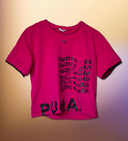 XS Sincere on Main Pink Cropped Tshirt