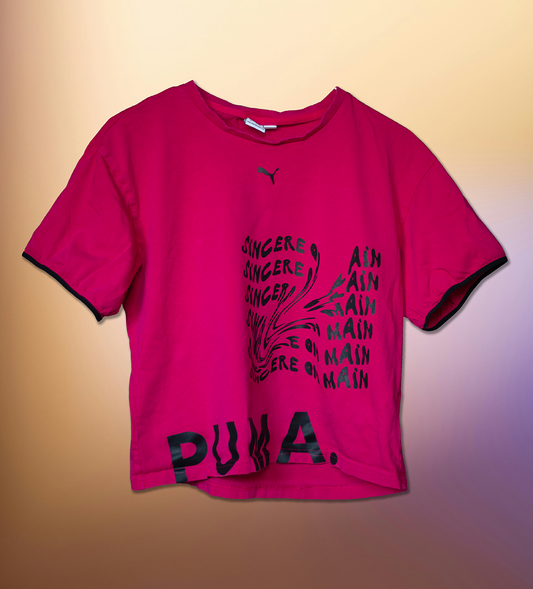 XS Sincere on Main Pink Cropped Tshirt