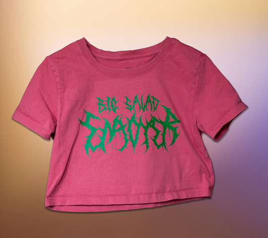 XS Big Salad Enjoyer Cropped Salmon Tshirt